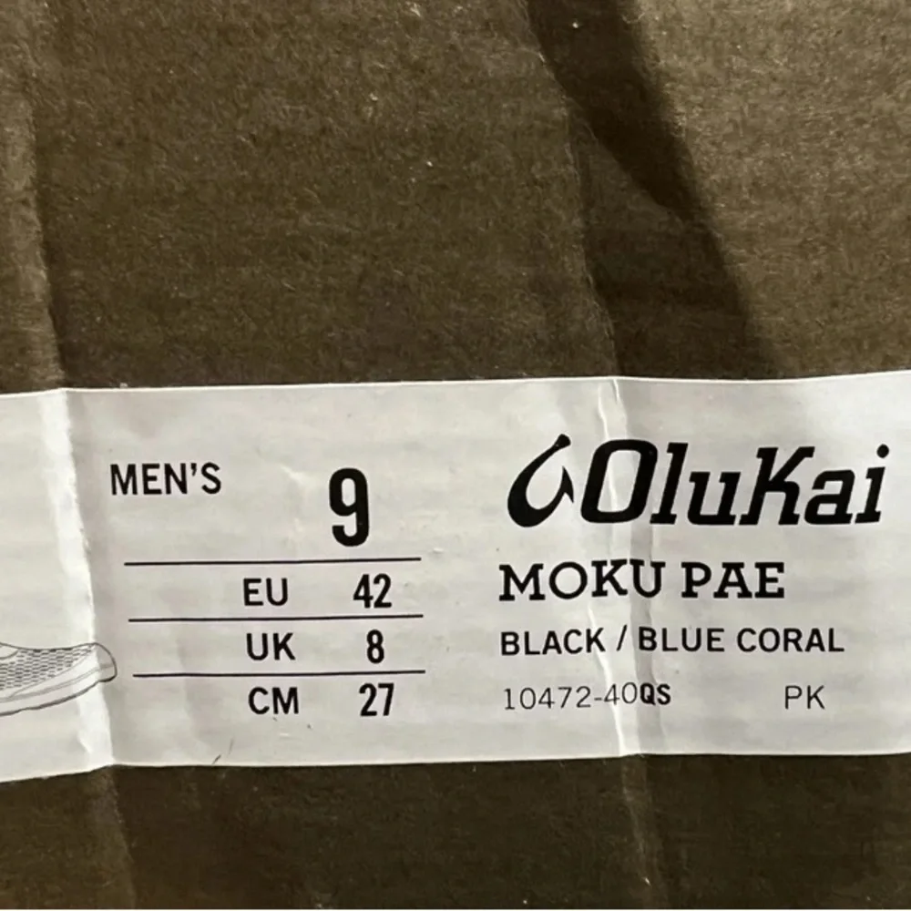 Olukai Mens Moku Pae Sneaker Black Size 9 M